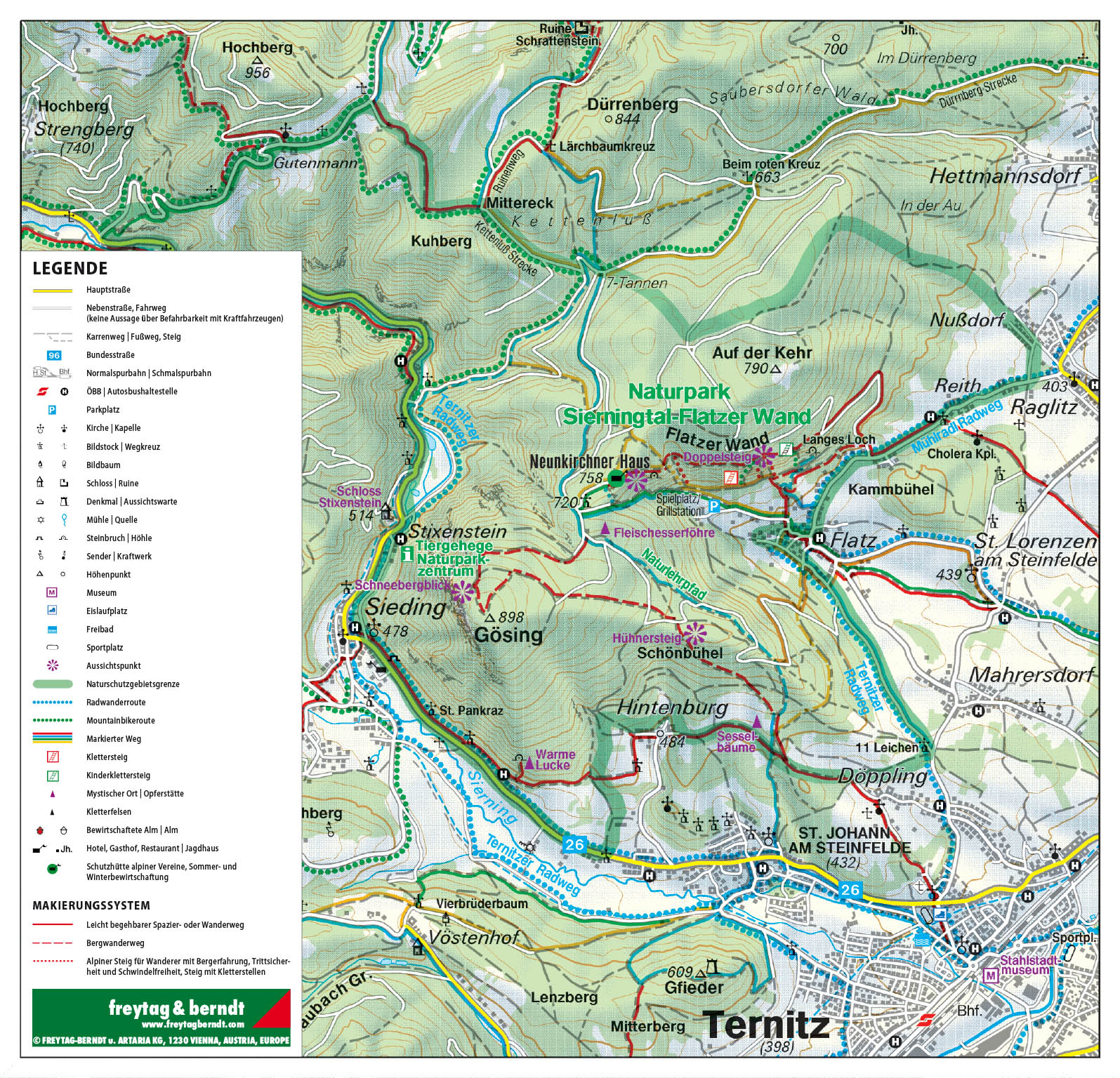 Karte Naturpark Ternitz